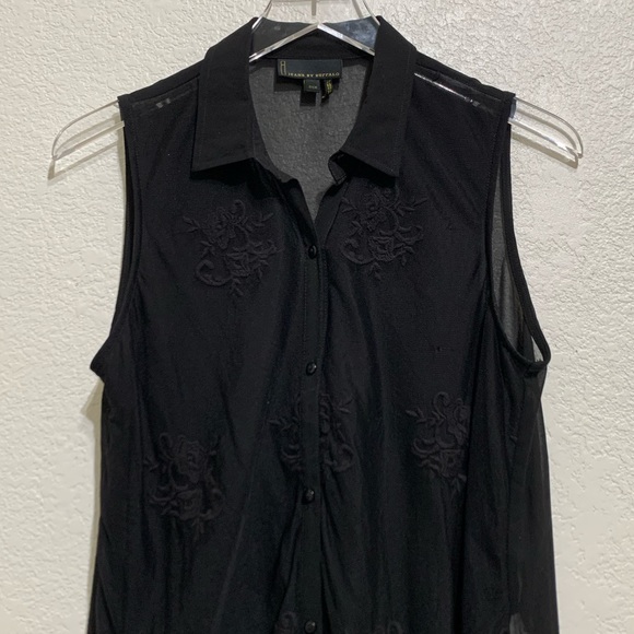 i Jeans by Buffalo Button Long Lace Tunic Vest - Picture 2 of 8